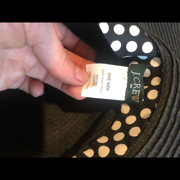 J. Cree floppy black straw sun hat - Picture 5 of 5